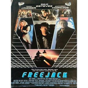 Movie Theater Cinema Poster Lobby Card vtg 1992 Freejack Emilio Estevez Jagger